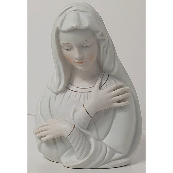 Vintage Madonna Virgin Mary Planter Ceramic Religious Catholic - Picture 1 of 9